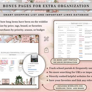 Academic Notion Planner for Students, Aesthetic All-in-One University, College Dashboard for ADHD Productivity,  Ultimate School Template, All-In-One Academic Dashboard, Classes Overview, Color-Coded, Academic Calendar (Weekly + Monthly), Assignments & Exams Tracker, Notes System for Vocabulary and Essays, Study Materials Hub for Lectures, Grades & GPA Smart Dashboard, Goals Page, Habit Tracker, Shopping List, Important Links Hub, Light & Dark Mode Compatible, Automatic Sync Across Devices