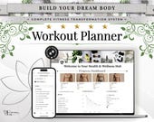 Workout Planner Notion Template | Fitness Planner & Gym Tracker | Workout Log + Progress Tracker—Aesthetic Fitness Dashboard Training System