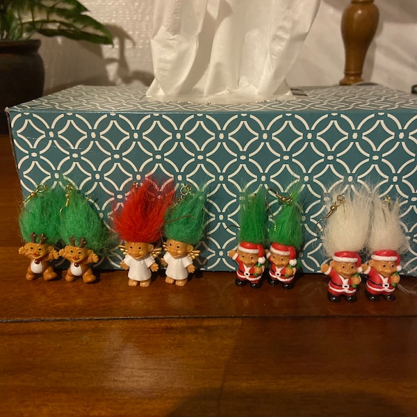 Christmas Vintage Russ Troll Dolls