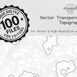 V3 | 100 Editable Topography SVG Maps - Rare & Diverse Vector Designs | Version 3
