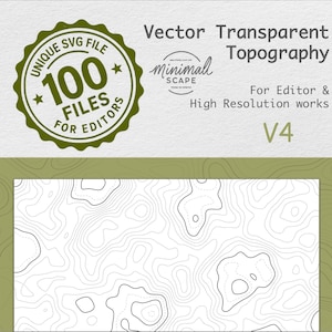 V4 | 100 Creative Editable Topography SVG Maps - Advanced Vector Set | Version 4