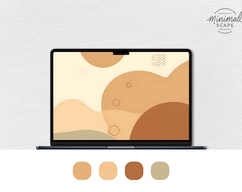 Bubble Earth Tone Wallpaper - Abstract Digital Art for iPhone, iPad, and Desktop - 4K Background with Matching Icons