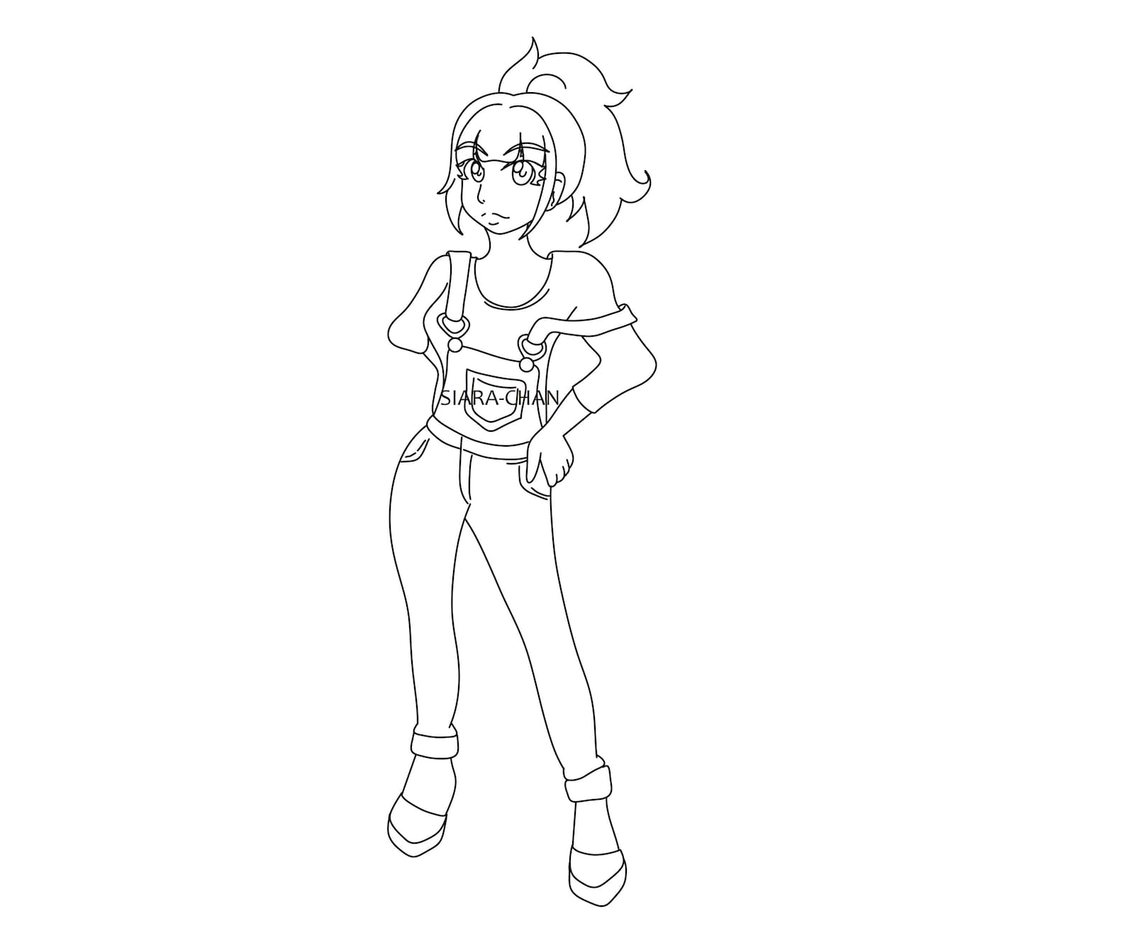 Printable Anime Fashion Coloring Page for Girls and Women Etsy