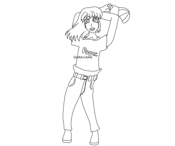 Printable Anime Fashion Coloring Page for Girls and Women - Etsy