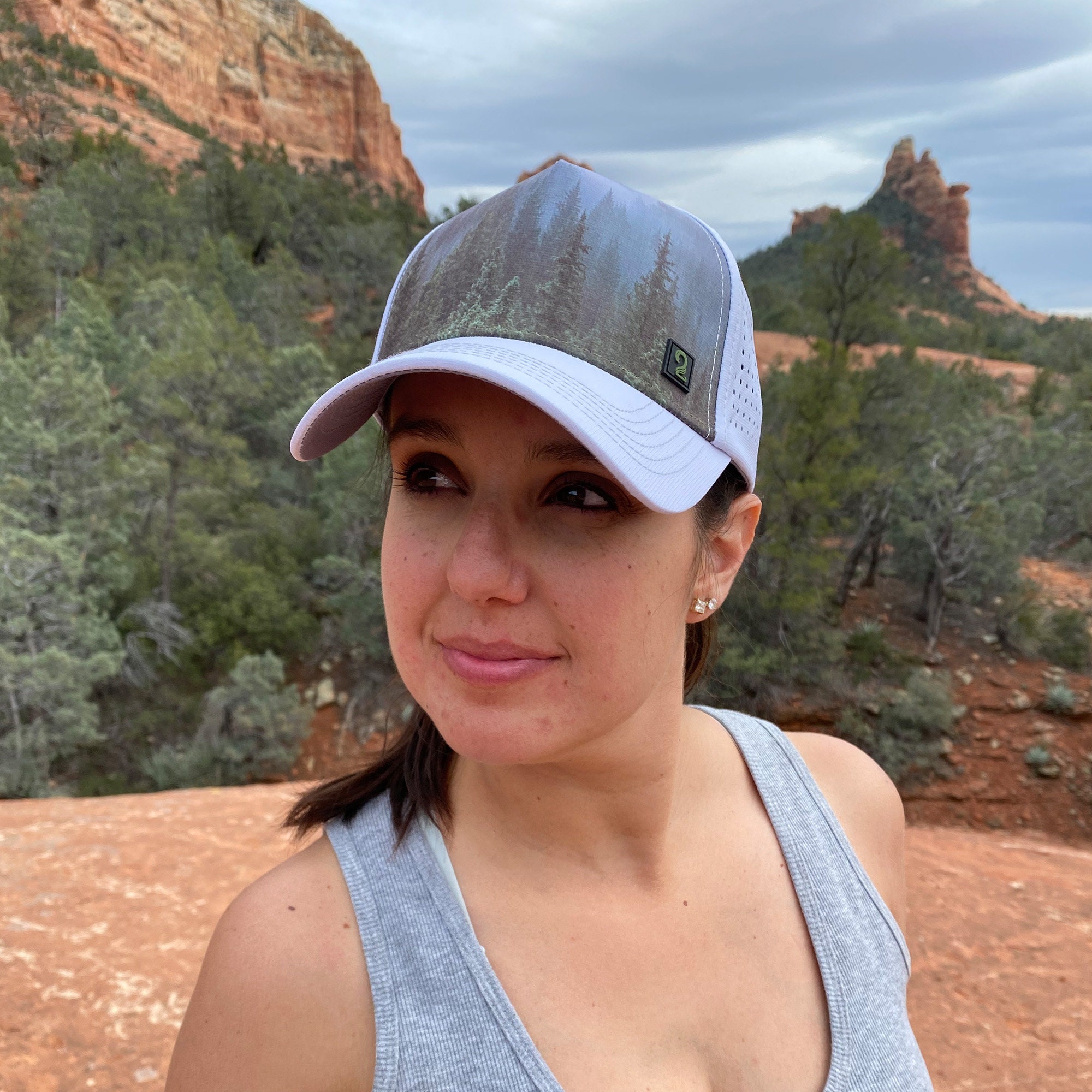 Mountain Trucker Hat Women, Trucker Hat Men, Mountain Ponytail Hat — free download