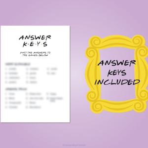 Friends Theme Birthday Party Game Printables Instant Download - Etsy