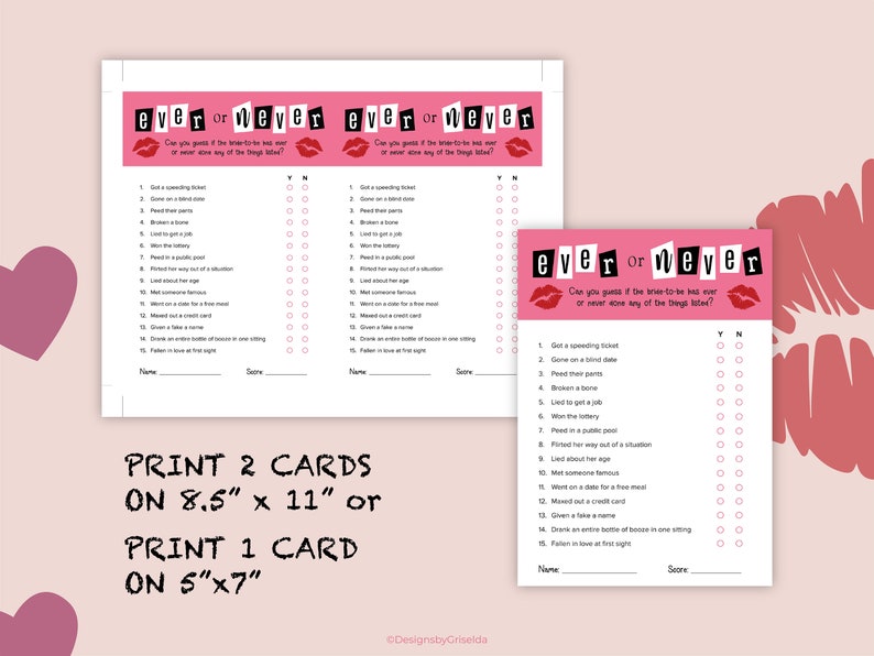 Mean Girls Theme Bachelorette Party Bridal Shower Game and Poster Mean Girls Theme Bachelorette Party Bridal Shower Game and Poster