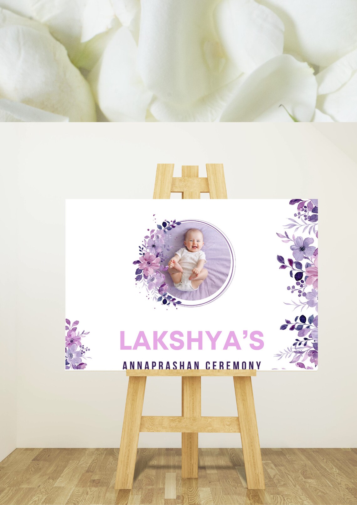 Yellow Rice Ritual Poster Rice Ceremony Sign Annaprasan Welcome Sign, Annaprasana Sign & First ...