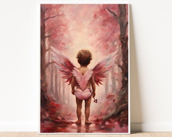 Valentines Day Wall Art, Valentine Wall Art, Valentines Day, Valentines Art, Valentine Painting, Valentines Print, Cupid Wall Art, Cupid Art