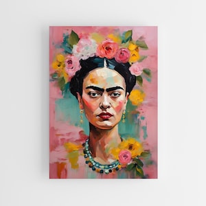 Frida K Digital Download - Mexican Wall Art Print - Vibrant Home Decor - Boho Art Printable - Instant Download - Frida K Painting