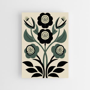 Scandinavian Wall Art, Scandinavian Art, Scandinavian Decor, Scandinavian Print, Norwegian Folk Art, Nordic Wall Art, Floral Wall Art, Boho