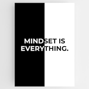 Mindset Is Everything Wall Art - Motivational Office Decor - Entrepreneur Print - Modern Inspirational Quote - Productivity Poster