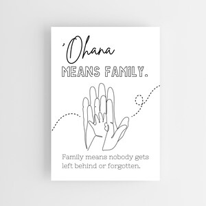 Ohana Means Family Quote, Ohana Means Family, Ohana Sign, Ohana Means Family Stitch, Ohana Means Family Print, Printable Art, Poster, Hawaii