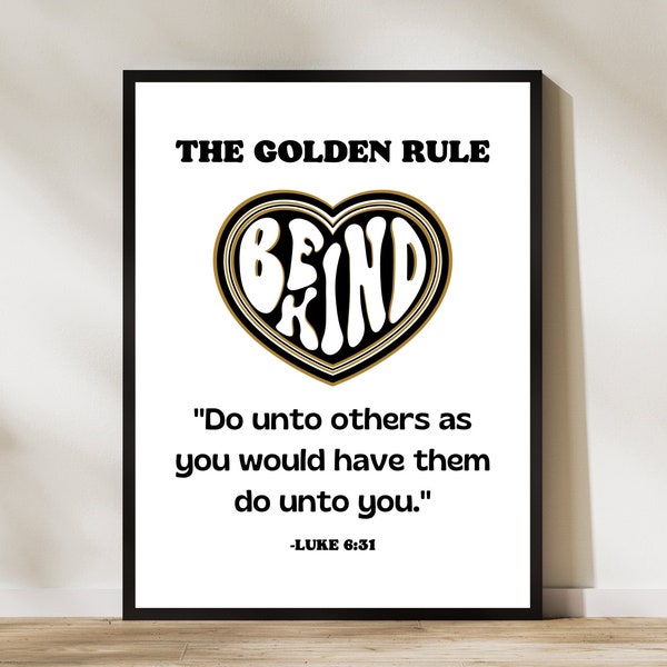 Do Unto Others Quote, Do Unto Others as You Would Have Them do Unto You, Luke 6:31, The Golden Rule, Digital Download, Scripture Wall Art