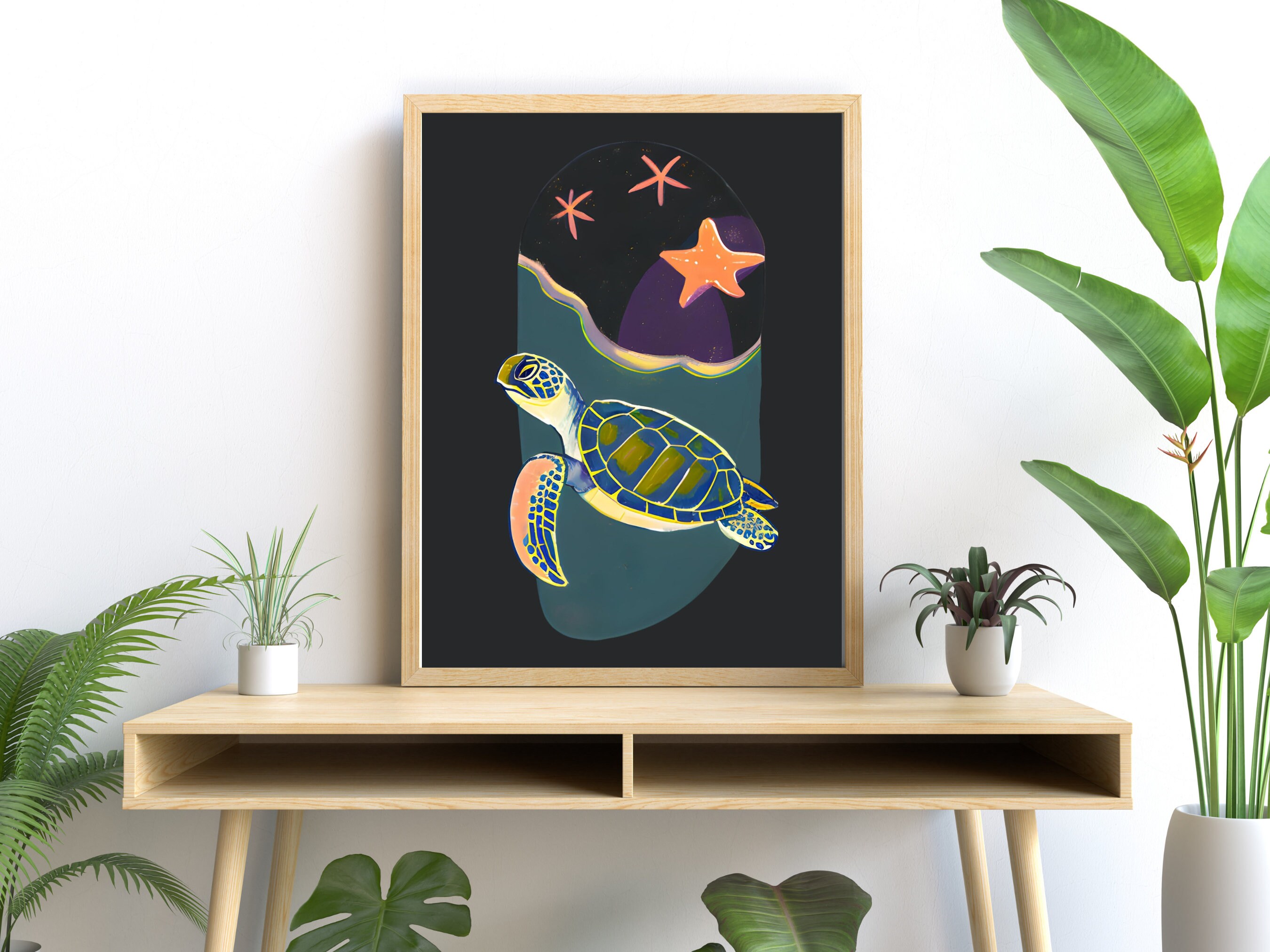 Sea Turtle Wall Art, Sea Turtle Wall Decor, Sea Turtle Poster, Sea ...