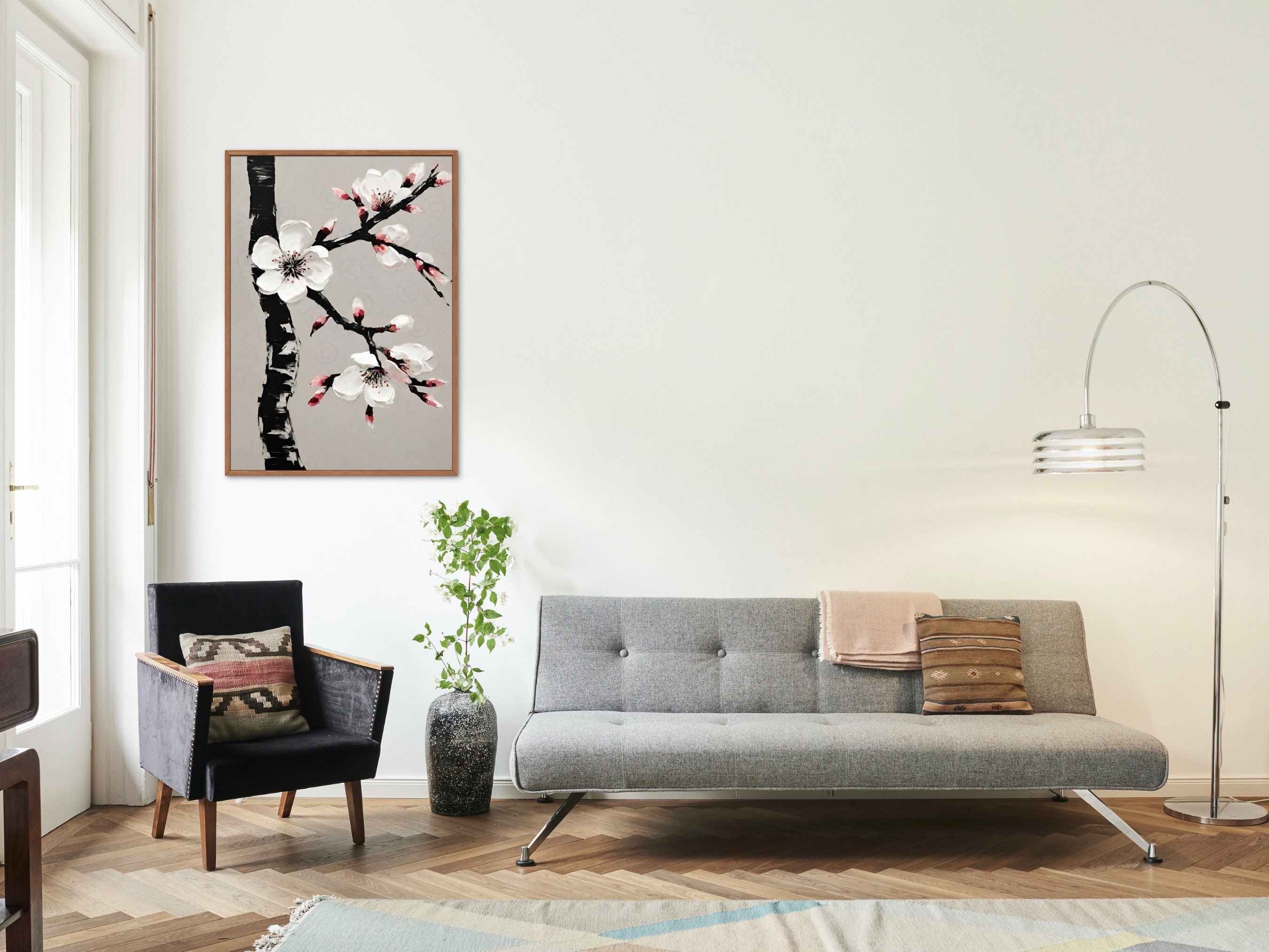 Cherry Blossom Wall Art, Cherry Blossom Tree, Cherry Blossom Drawing — free download