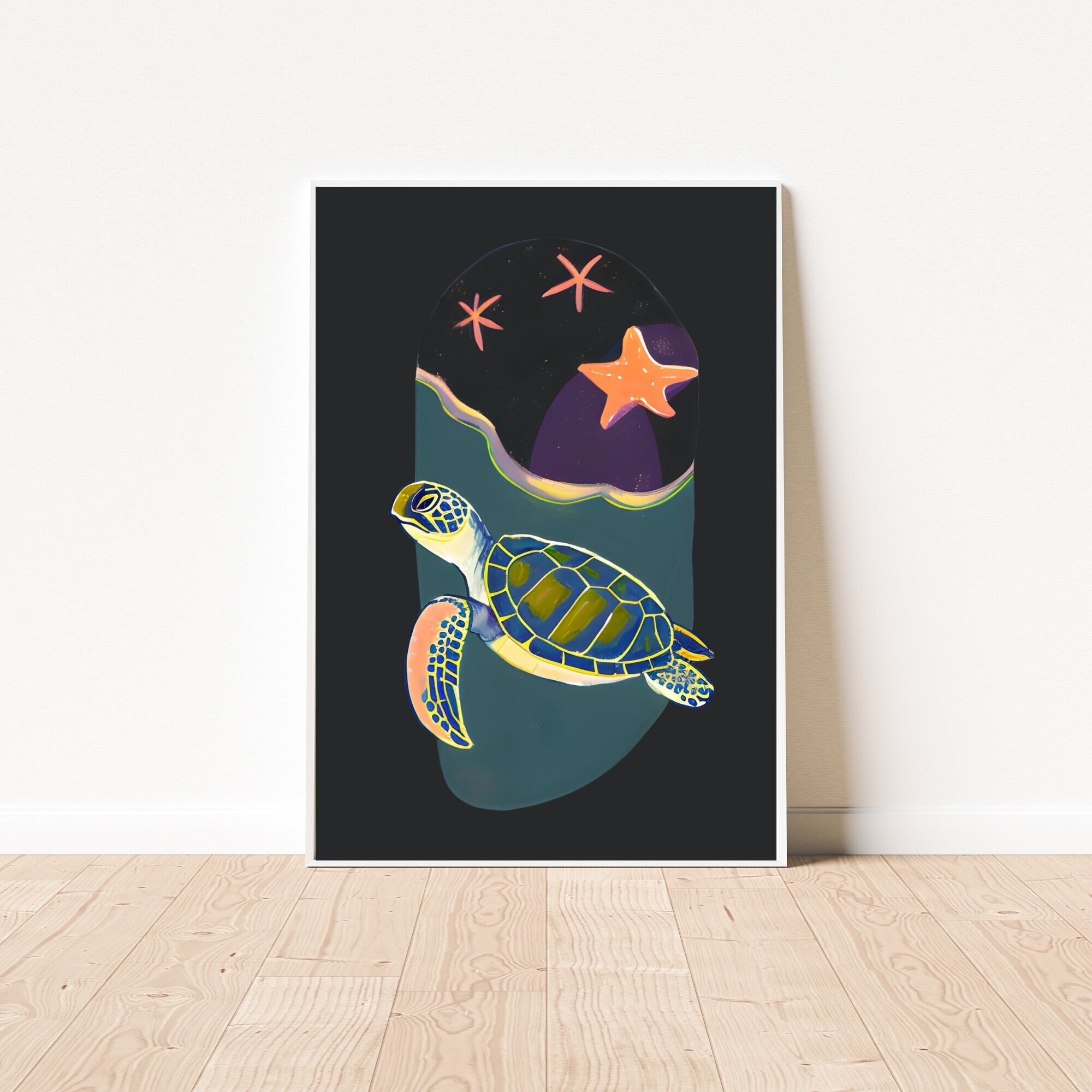 Sea Turtle Wall Art, Sea Turtle Wall Decor, Sea Turtle Poster, Sea ...