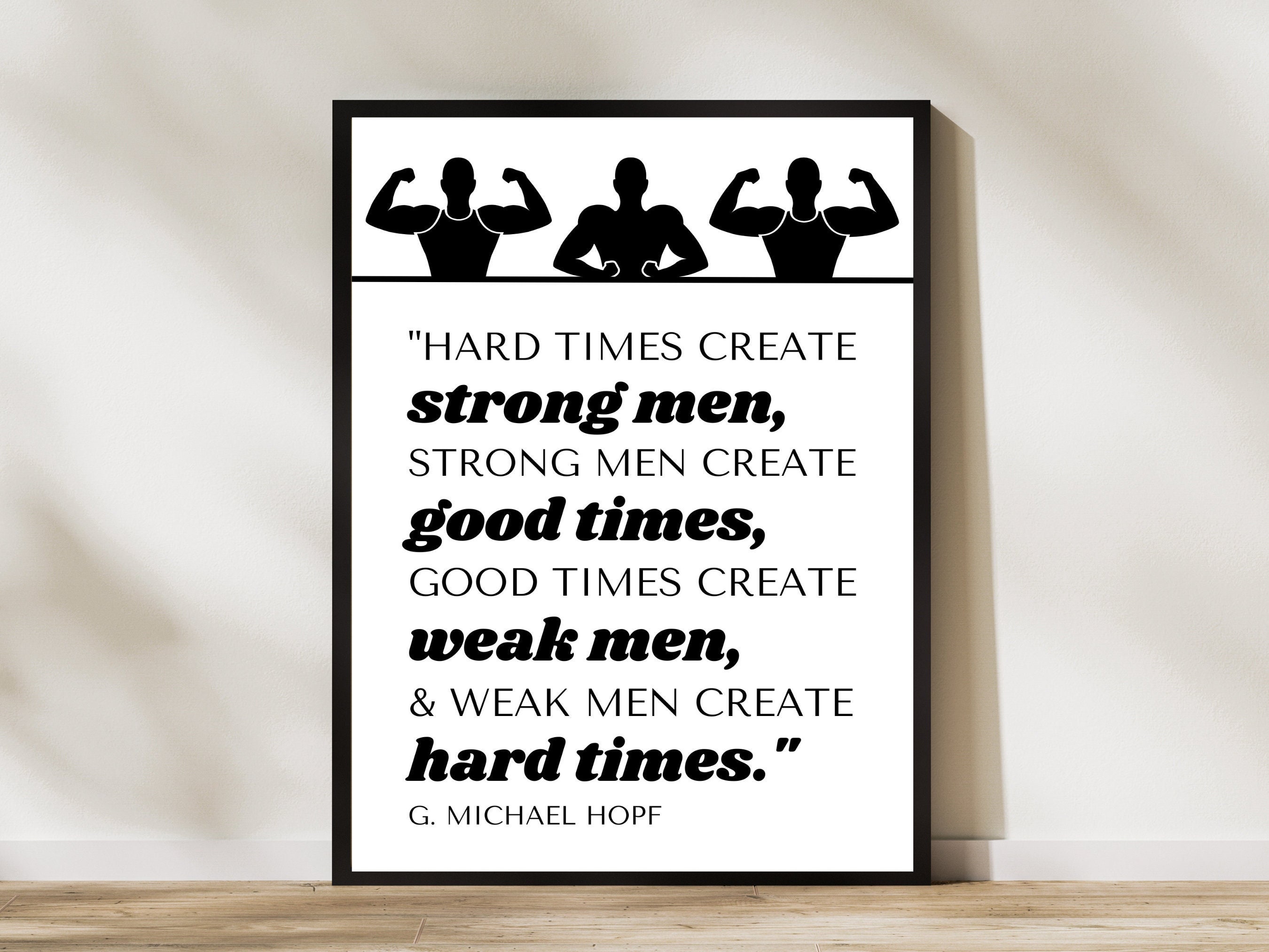 Hard times create strong men Coffee Mug for Sale by psychoshadow