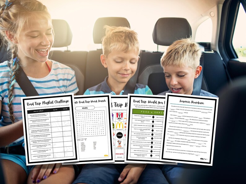 Road Trip Game Bundle Printable | Family Car Ride Activities | Word ...