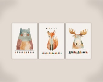 Earthy Abstract Printable Wall Art Set of 3 – Neutral Minimalist Botanical Geometric Organic Boho Scandi Japandi Decor – Instant Download