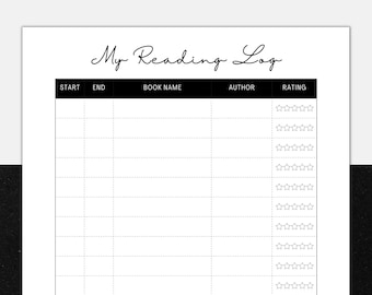 Reading Log Printable, Printable Reading Log, Reading Tracker, Books I've Read, Book Log, Printable Book Log, Printable Book Tracker Journal