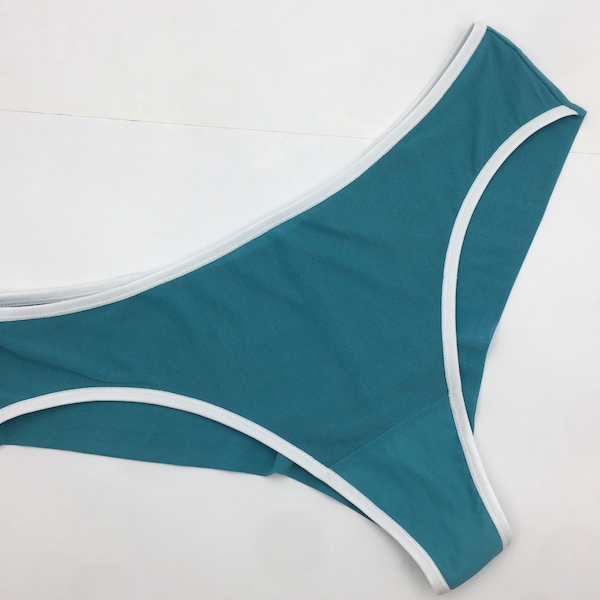 Sheer Panties / Middle waist brazilian bikini panties / Transparent underwear /Handmade lingerie / Women honeymoon lingerie / Gift for women
