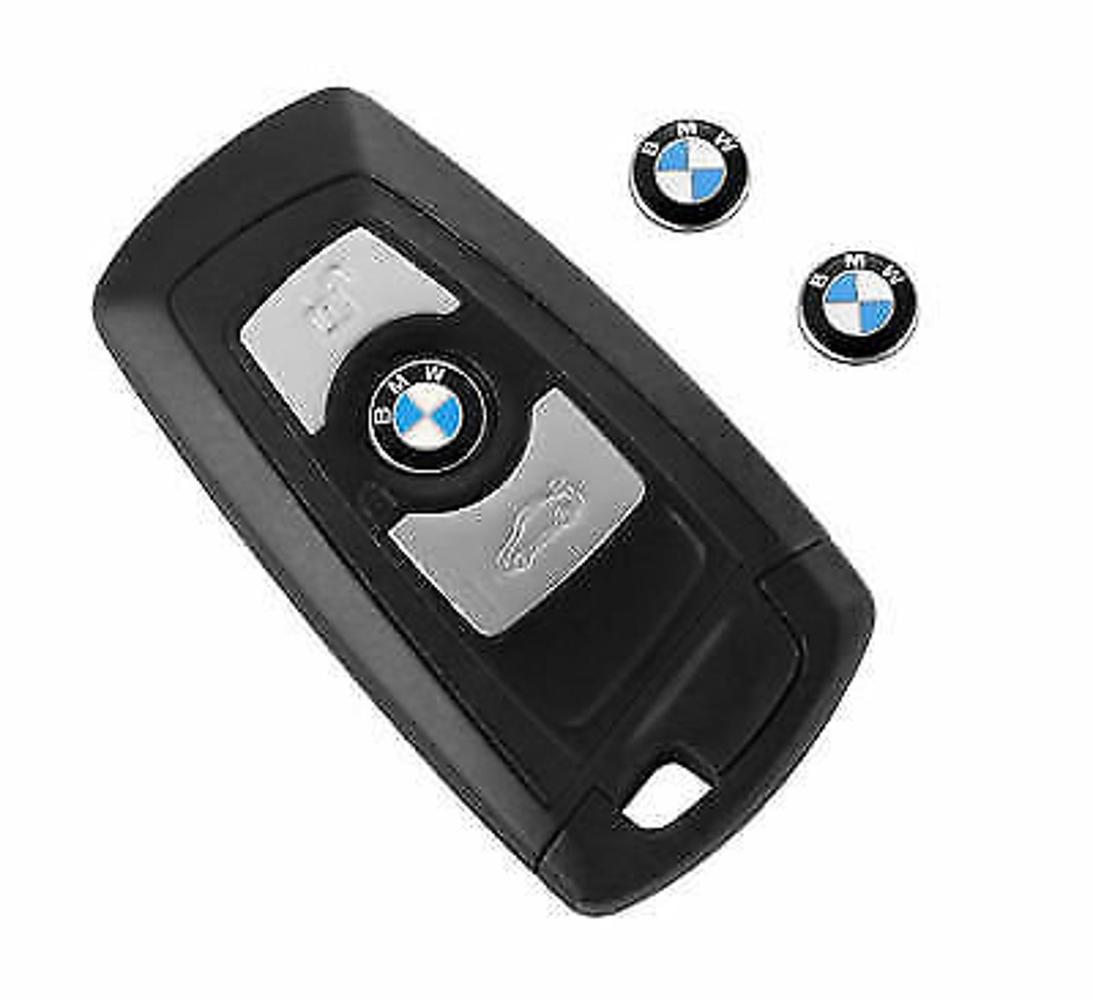 2 X BMW Key Fob Badges Emblem Replacement Aluminum Stickers to Fit BMW ...