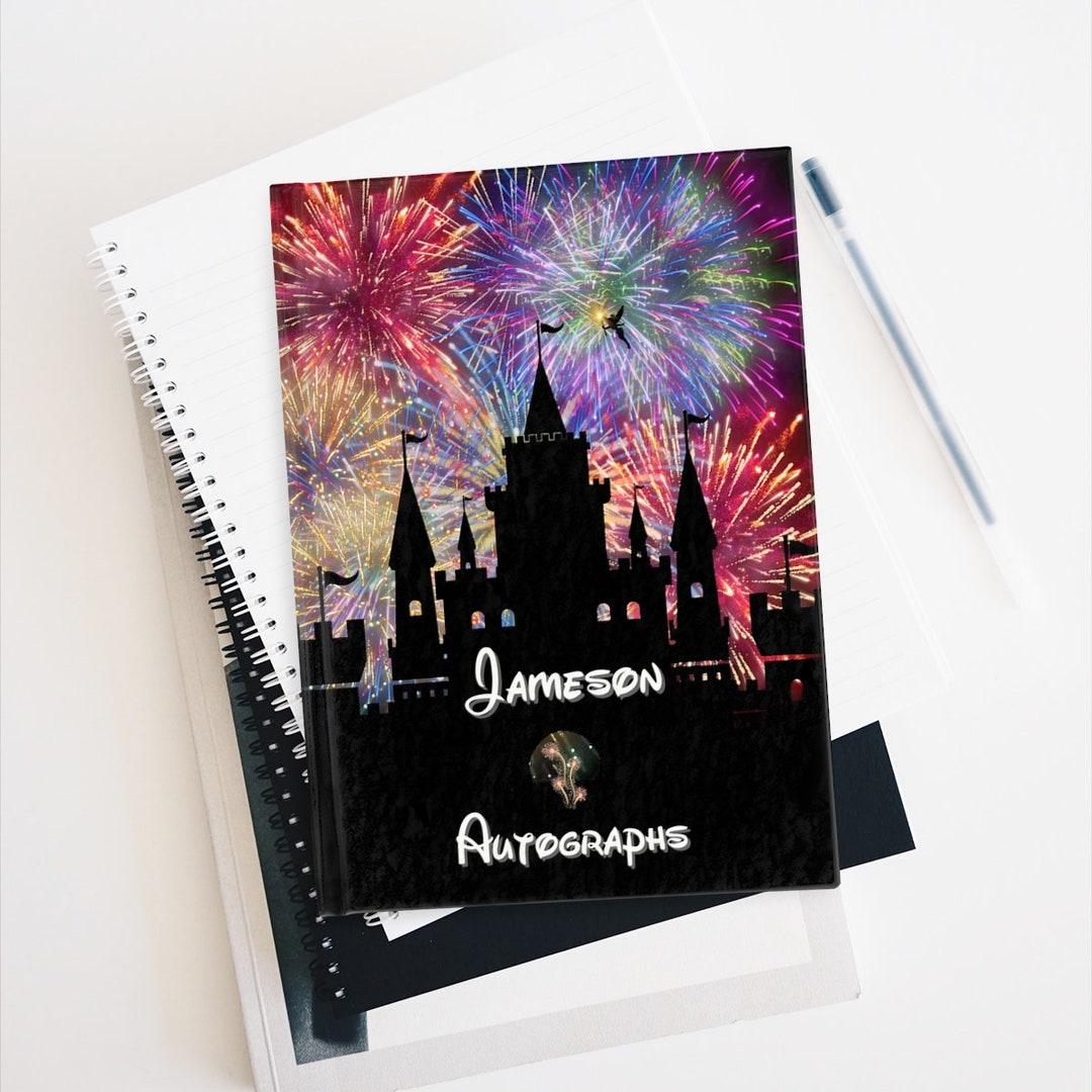 Personalized Black Castle Fireworks Autograph Journal Blank - Etsy
