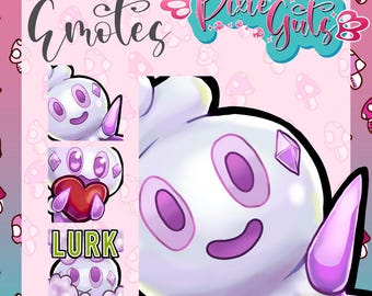 Shiny Vanillite Pokemon Emotes – Wave, Heart, Lurk (Digital Download)