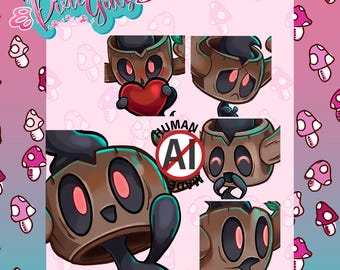 Phantump Emote Set – Halloween Pokemon Twitch/Discord Emotes (Digital Download)