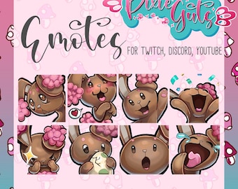 Shiny Buneary Emote Pack - Set of 8 Shiny Pokemon Buneary Emotes for Easter; Twitch, Discord, Youtube