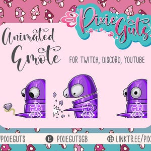 ANIMATED Oops REPO Emote - Purple R.E.P.O diamond breaking smash emote for Twitch, Discord, Youtube...
