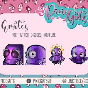 REPO Game Emote Set - Set of 4 Purple R.E.P.O emotes for Twitch, Discord, Youtube...