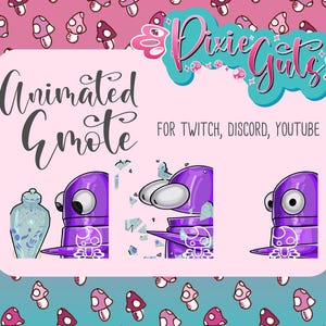 ANIMATED Oops REPO Emote - Purple R.E.P.O vase breaking smash emote for Twitch, Discord, Youtube...