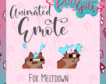 Animated Fox Meltdown Emote: Twitch, Discord, YouTube (Digital Download)