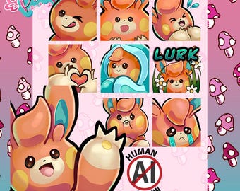 Pawmi Emote Pack – Streamer Emotes for Twitch, Discord (Digital Download)