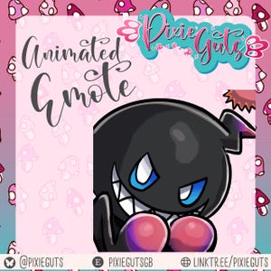 Emote ANIMATA Dark Chao - Simpatica emote Sonic Dark Chao Giggle per Twitch, Discord, Kick...