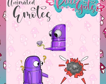 REPO Animated Purple Emote Pack: Oops diamond, Lost, Explode (Digital Download)