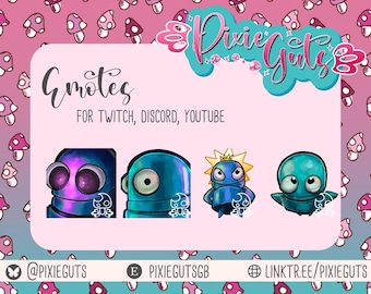 Blue REPO Game Emote Set for Twitch, Discord, Youtube (digital Download ...