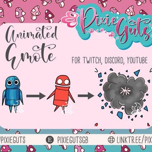 ANIMATED Explode REPO Emote - Blue R.E.P.O death animation emote for Twitch, Discord, Youtube...