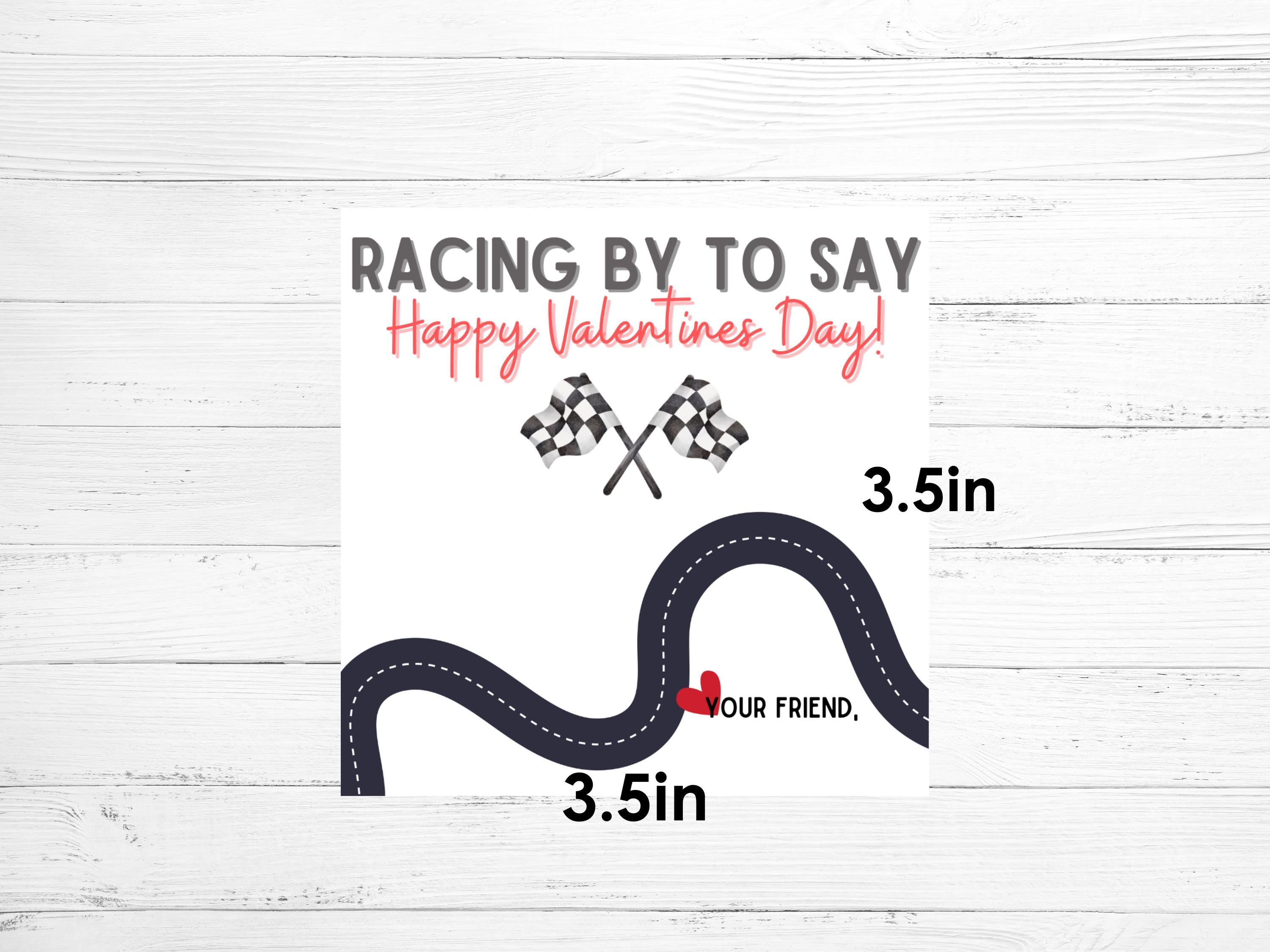 Racing By, Valentines Tag, Race Car, Printable Valentine, Class ...