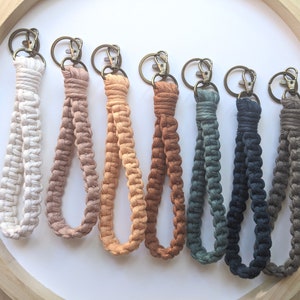 Macrame Wristlet Keychain Boho Accessory Key Chain Bohemian Clip For Keys
