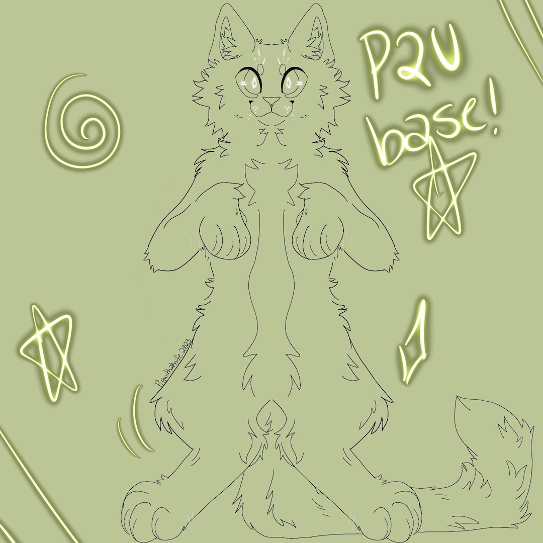 Feline Ref Base Feline / Kitty Cat P2U Adopt / Reference Base - Etsy