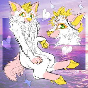 Commissioni di pagine di scarabocchi di fursona digitale