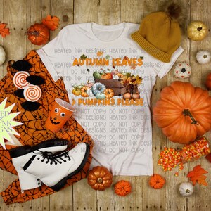 Jesienne liście i dynie proszę PNG - POBIERANIE CYFROWE