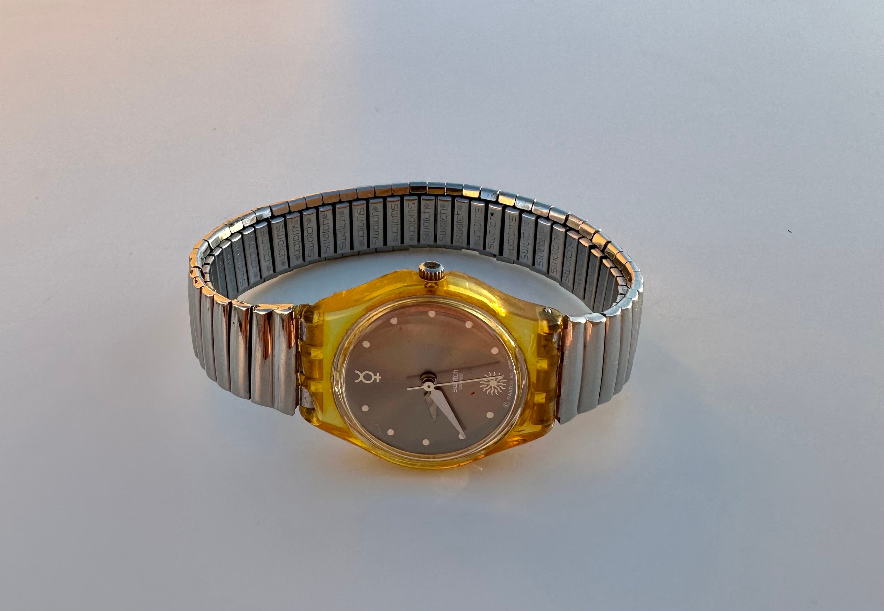 Swatch elastic metal best sale strap