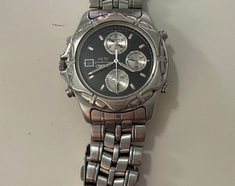 Seiko 7t32 SQ50 6G80 Vintage Chronograph Quartz Watch - Etsy Finland