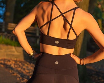 Fashion Bra Criss Cross Balconette Black