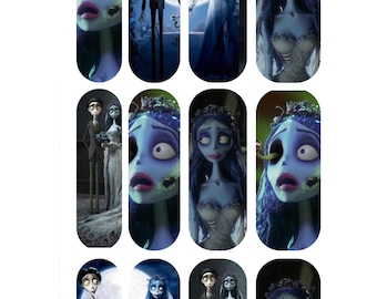 Corpse Bride waterslide decals l Nail art