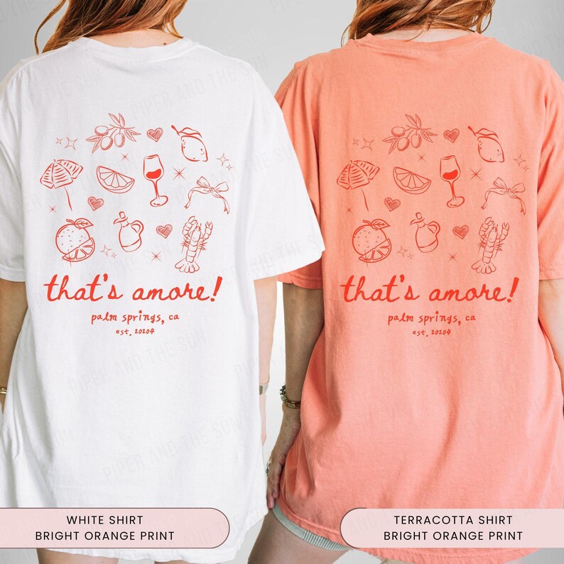 Thats Amore Bachelorette Shirt, Italian Summer Bachelorette, Love at First Spritz, Thats Amore Theme, Italian Cocktail, Custom Bachelorette Terracotta